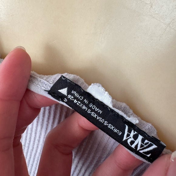 Zara Light Purple Ribbed Tank Top summer beach boho sexy - Picture 3 of 3